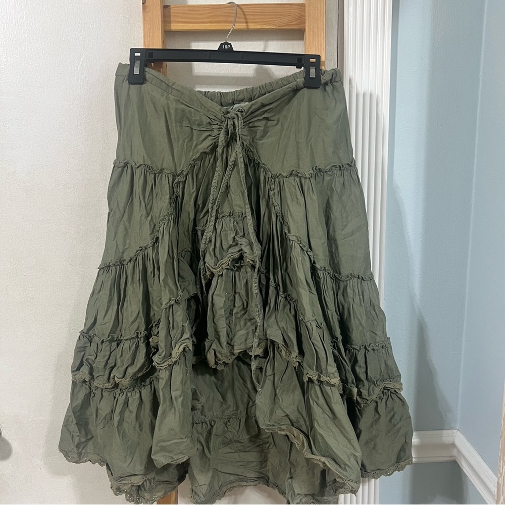 Miss Chievous Forest Green A-Line Skirt